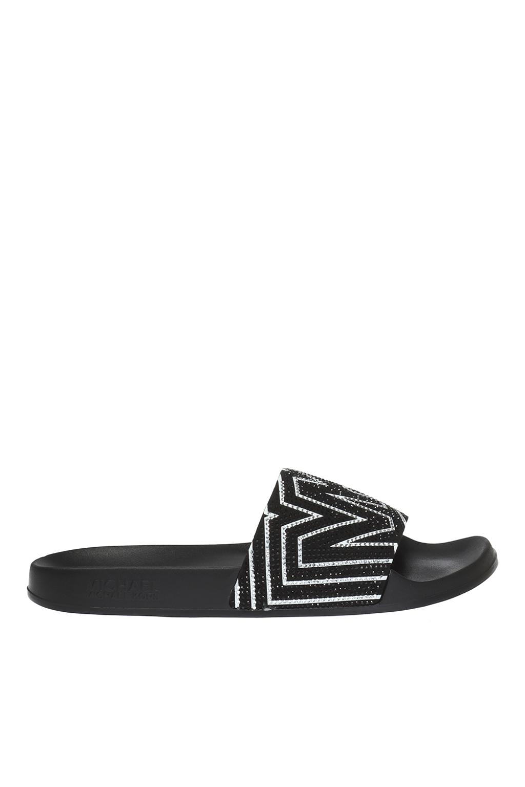 Michael kors discount gilmore embellished slides